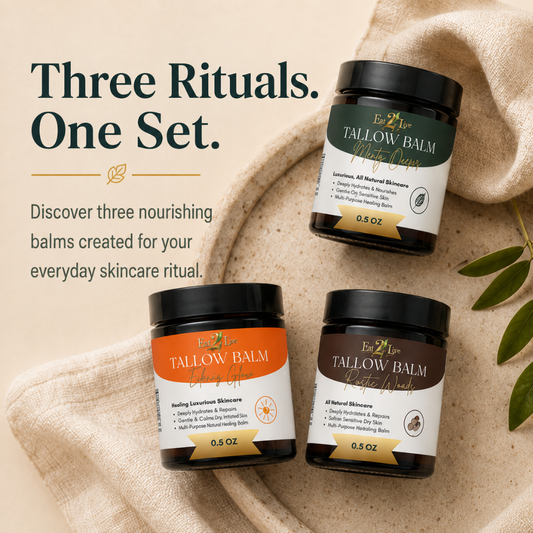 3-Piece Tallow Balm Sample Set - Founder's Choice - Eat 2 Live