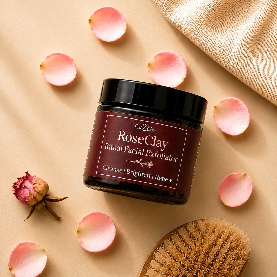 RoseClay Ritual Facial Exfoliator - Eat 2 Live