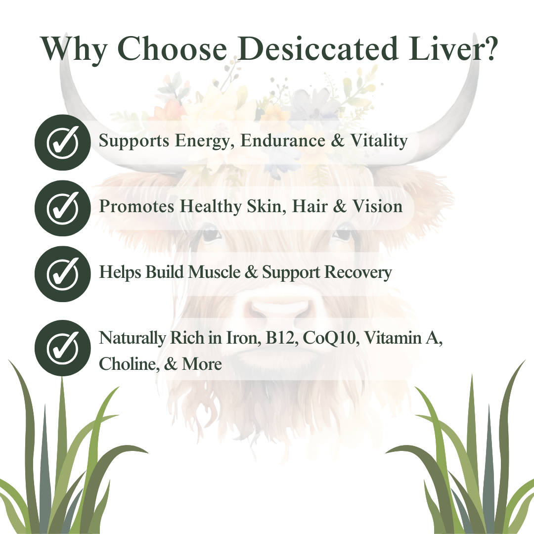 Grass-Fed Desiccated Liver - Eat 2 Live