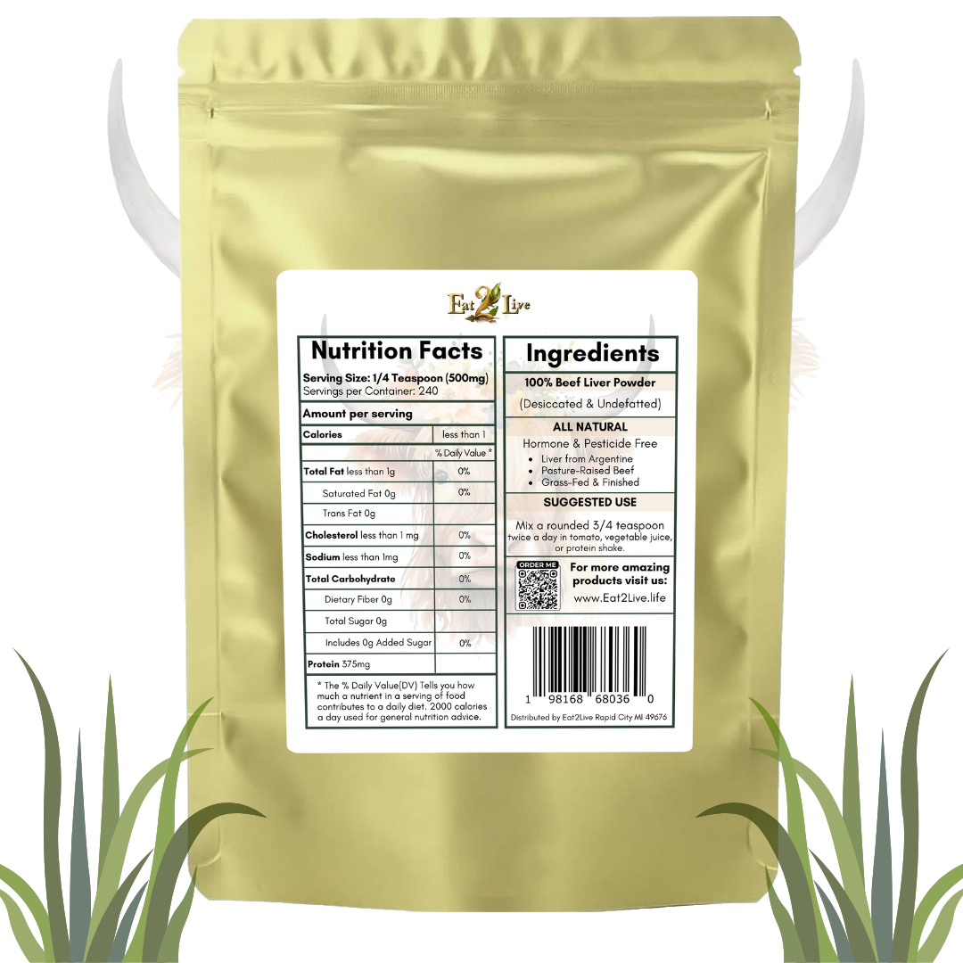 Grass-Fed Desiccated Liver - Eat 2 Live