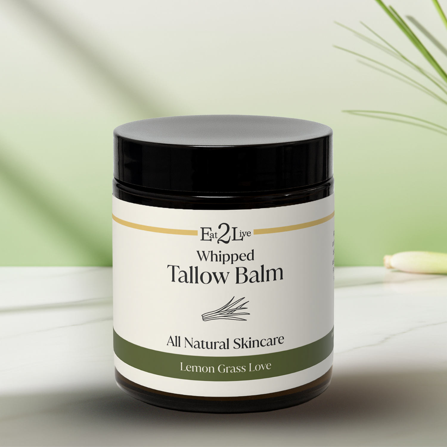 Lemon Grass Love Tallow Balm - Eat 2 Live