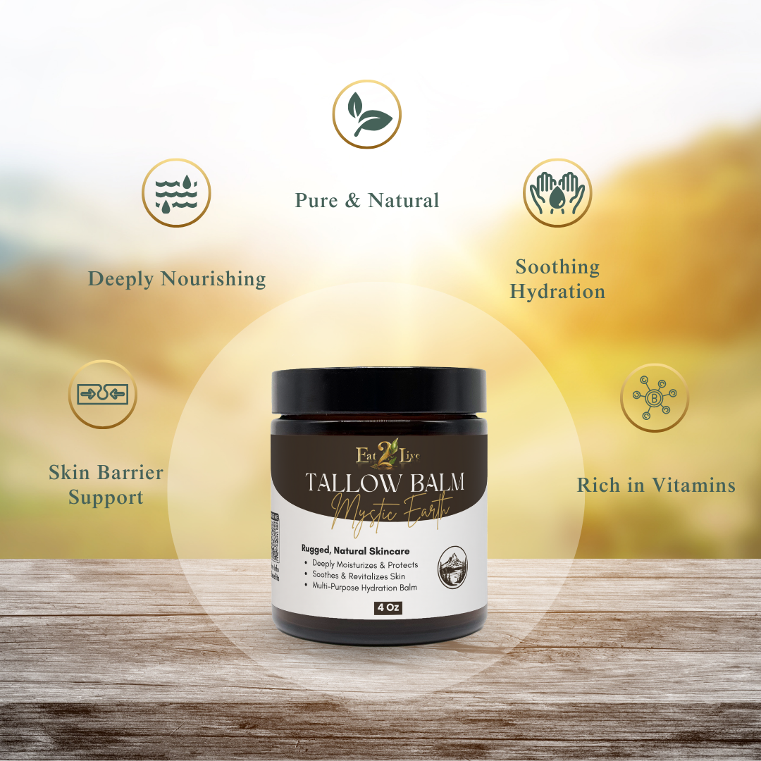 Mystic Earth Tallow Balm - Sample Size (0.5 oz) - Eat 2 Live