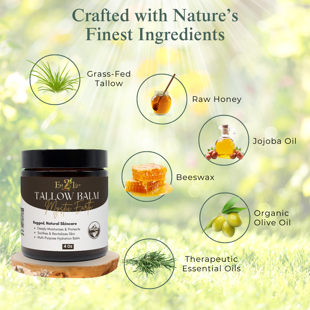 Mystic Earth Tallow Balm - Sample Size (0.5 oz) - Eat 2 Live