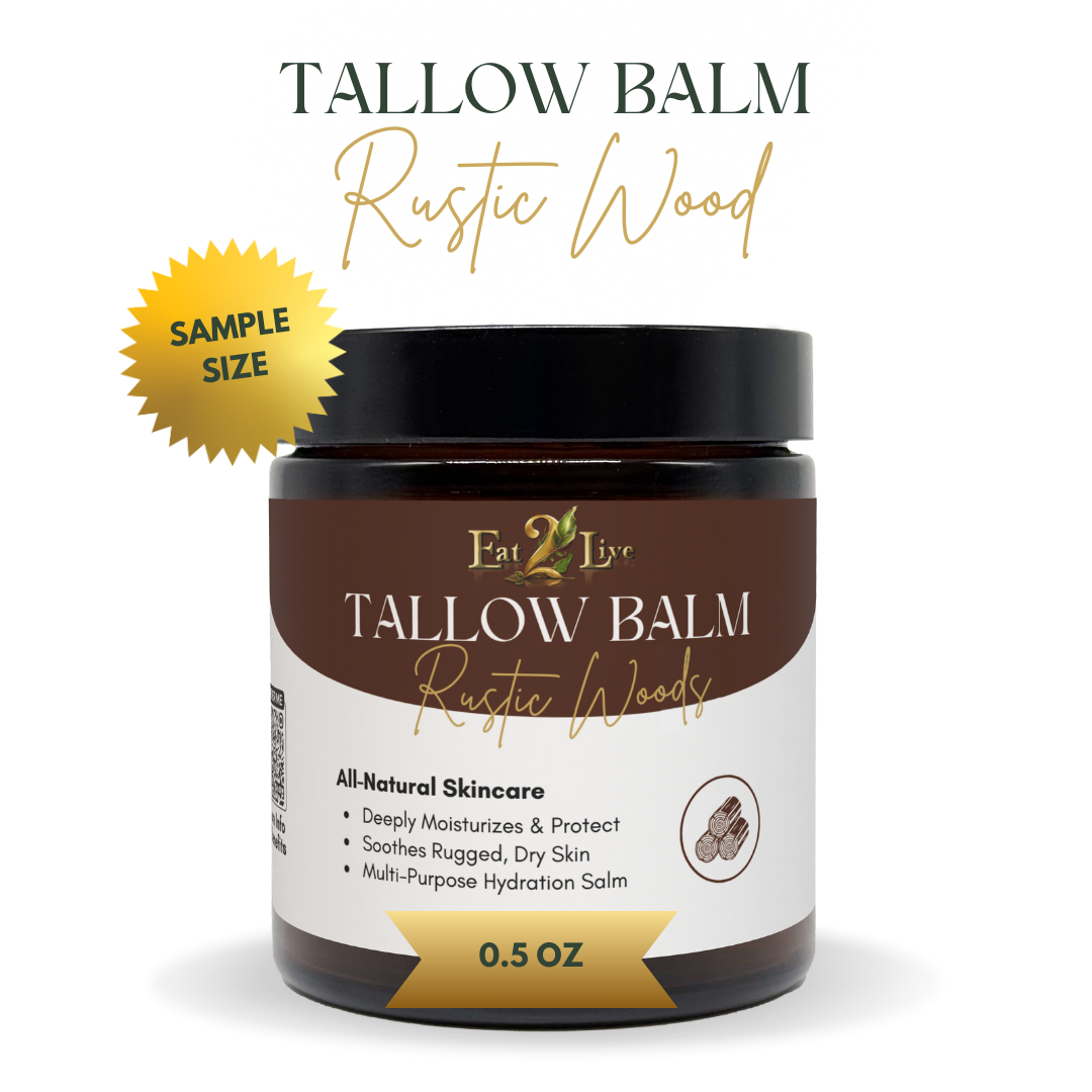 Rustic Woods Whipped Tallow Balm - Sample Size (0.5 oz) - Eat 2 Live