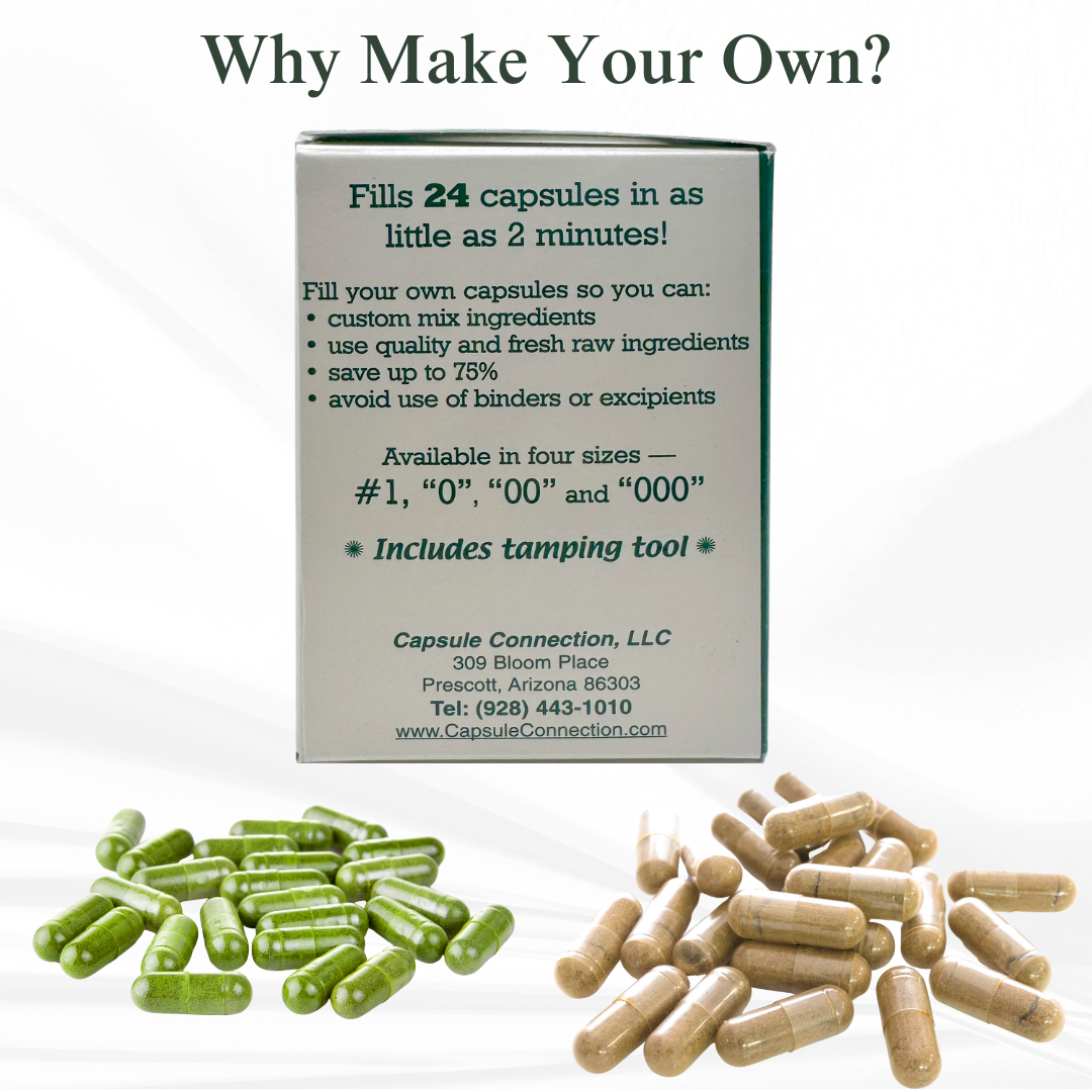 The Capsule Machine – Size "00" Includes 500 Empty “00” Gelatin Capsules - Eat 2 Live