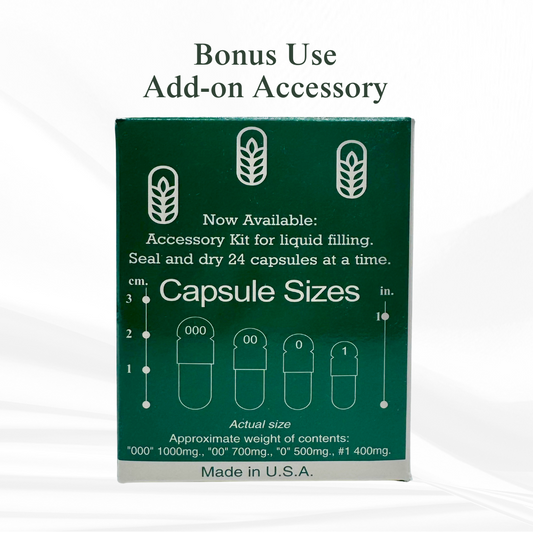 The Capsule Machine – Size "00" Includes 500 Empty “00” Gelatin Capsules - Eat 2 Live