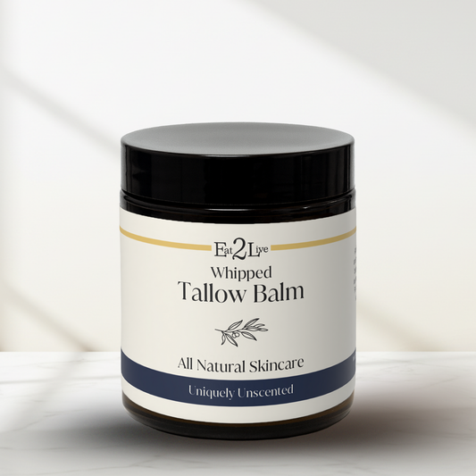 Uniquely Unscented Whipped Tallow Balm - Eat 2 Live