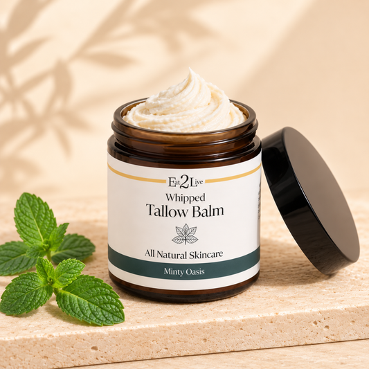 Minty Oasis Whipped Tallow Balm - Eat 2 Live