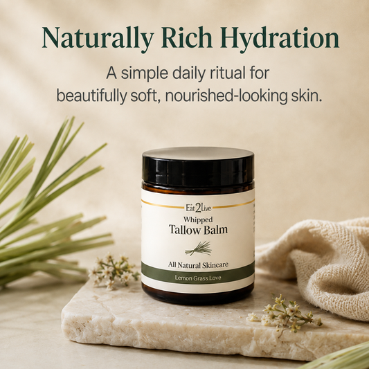 Lemon Grass Love Whipped Tallow Balm - Eat 2 Live
