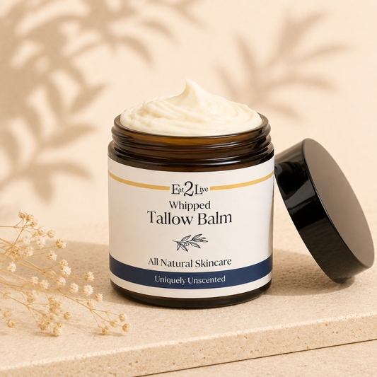 Uniquely Unscented Whipped Tallow Balm - Eat 2 Live