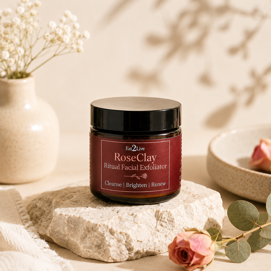 RoseClay Ritual Facial Exfoliator - Eat 2 Live