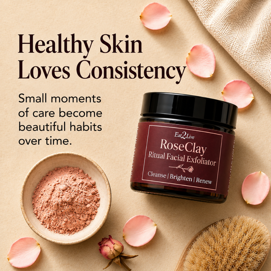 RoseClay Ritual Facial Exfoliator - Eat 2 Live