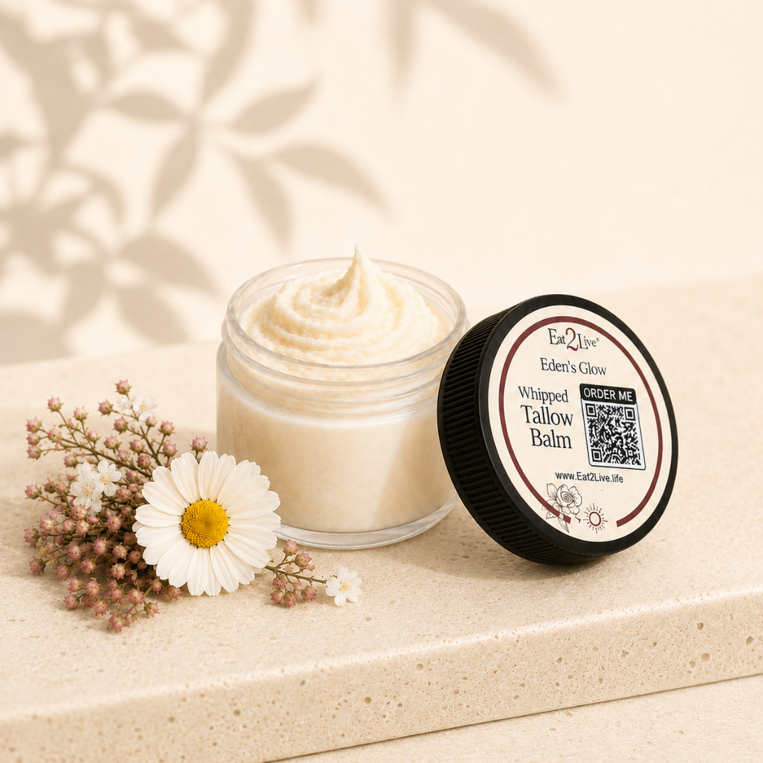 Eden’s Glow Tallow Balm - Sample Size (0.5 oz) - Eat 2 Live