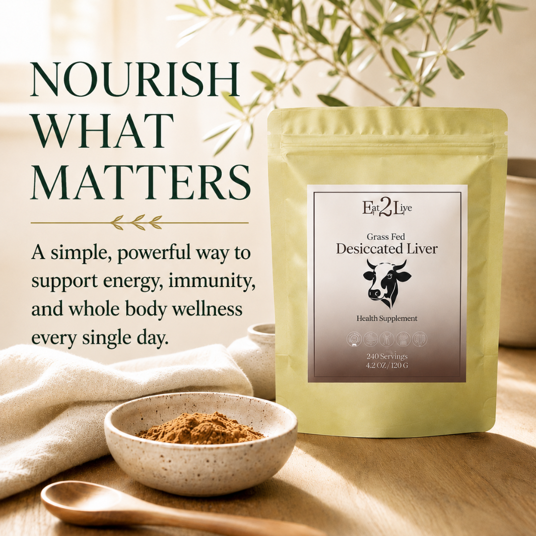 Grass-Fed Desiccated Liver - Eat 2 Live