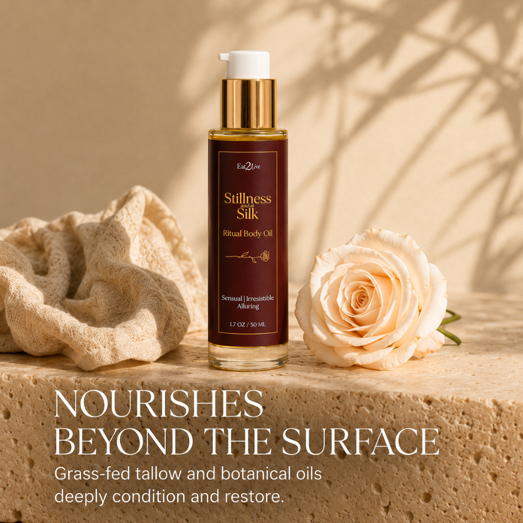Stillness & Silk – Luxurious Body & Massage Oil - Eat 2 Live