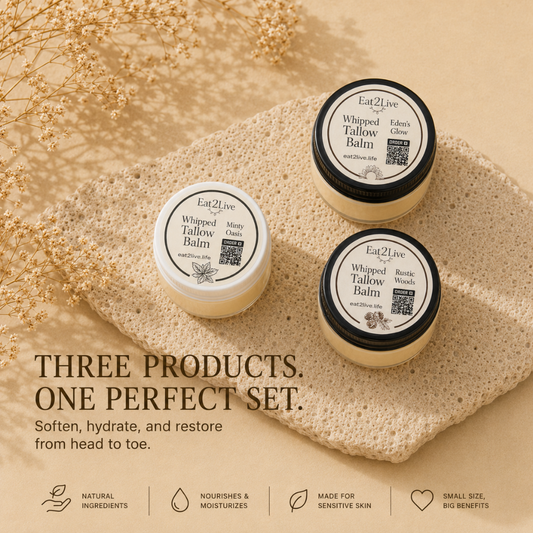 3-Piece Whipped Tallow Balm Sample Set - Founder's Choice