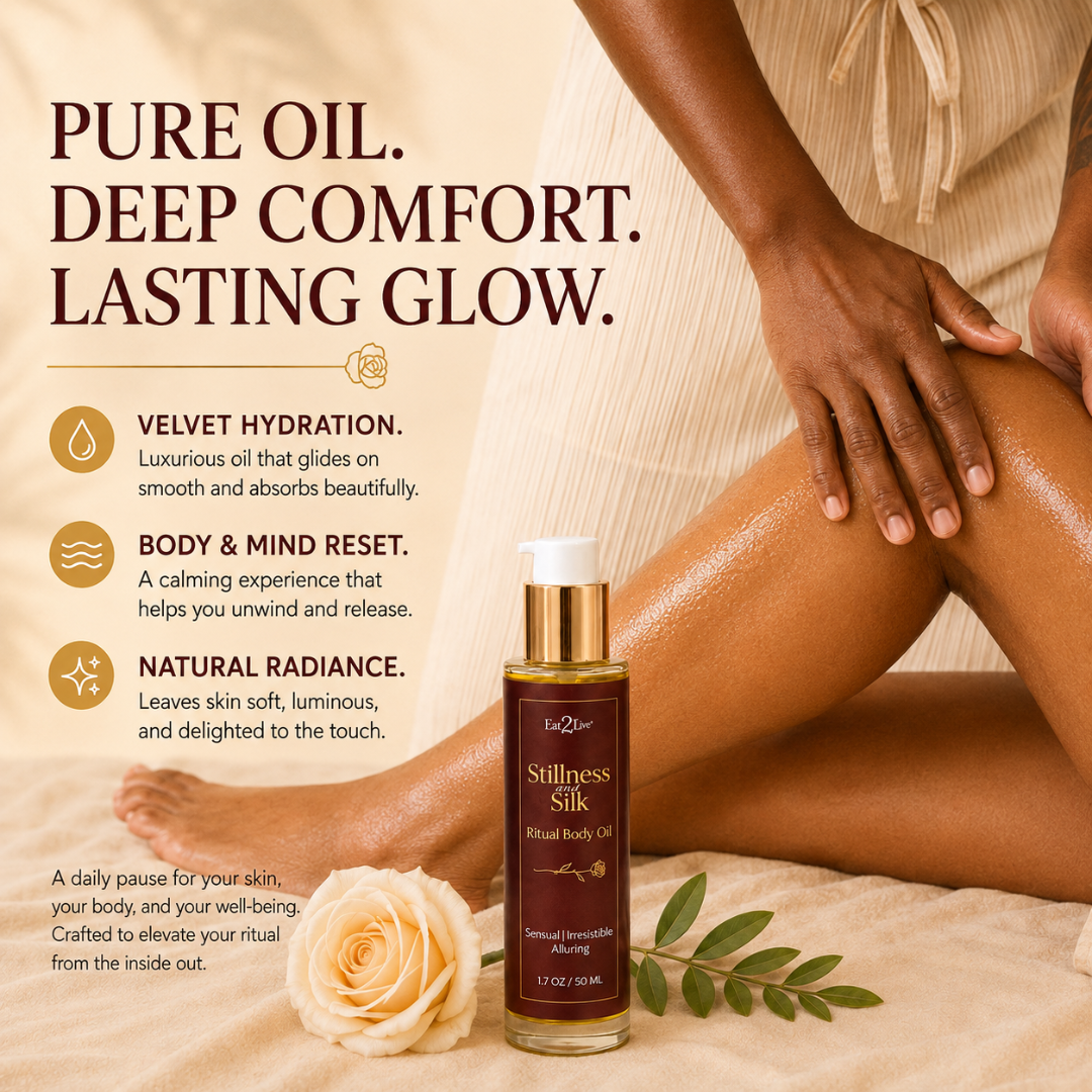 Stillness & Silk – Luxurious Body & Massage Oil - Eat 2 Live