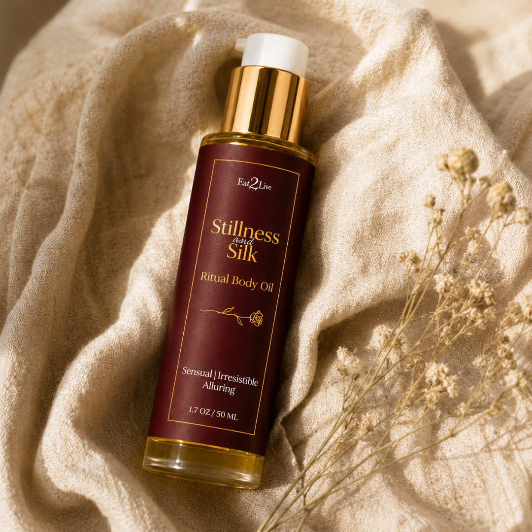 Stillness & Silk – Luxurious Body & Massage Oil - Eat 2 Live