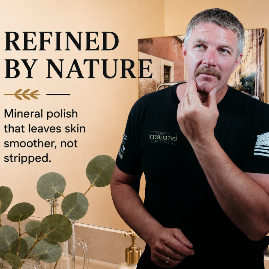 EarthClay Refining Mineral Facial Polish for Men - Eat 2 Live