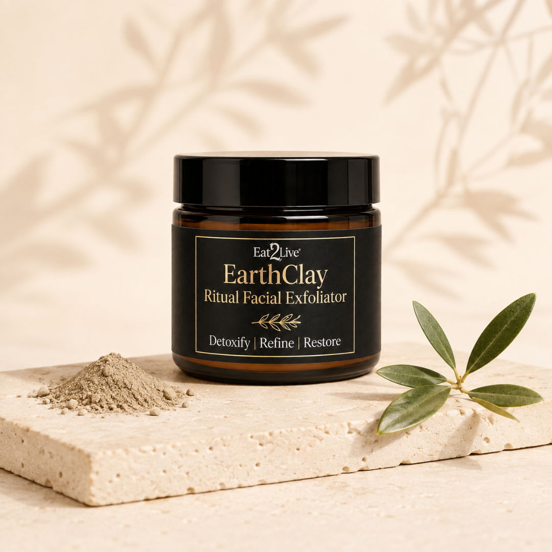 EarthClay Refining Mineral Facial Polish for Men - Eat 2 Live