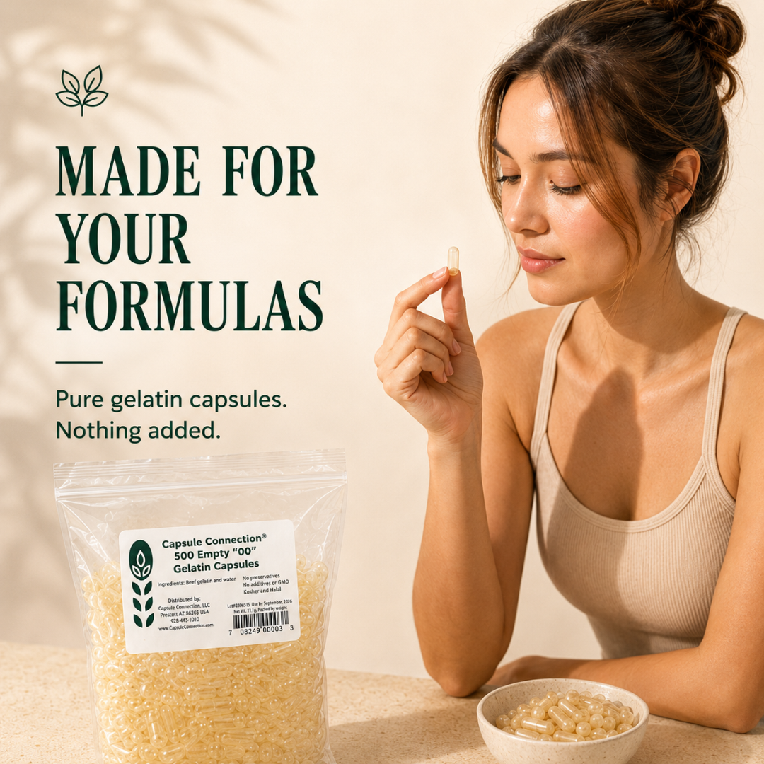 Capsule Connection – 500 Empty “00” Gelatin Capsules