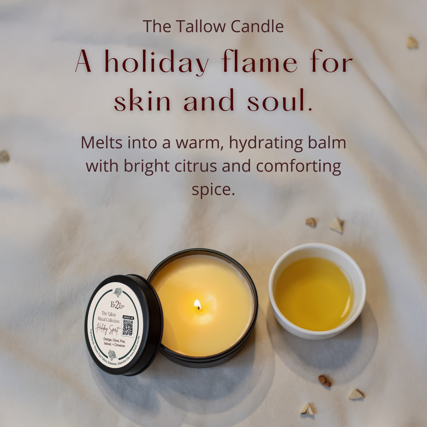 Holiday Spirit — The Tallow Candle - Eat 2 Live