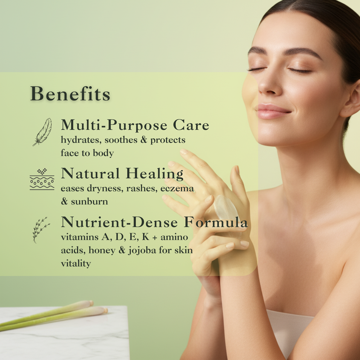 Lemon Grass Love Tallow Balm - Eat 2 Live