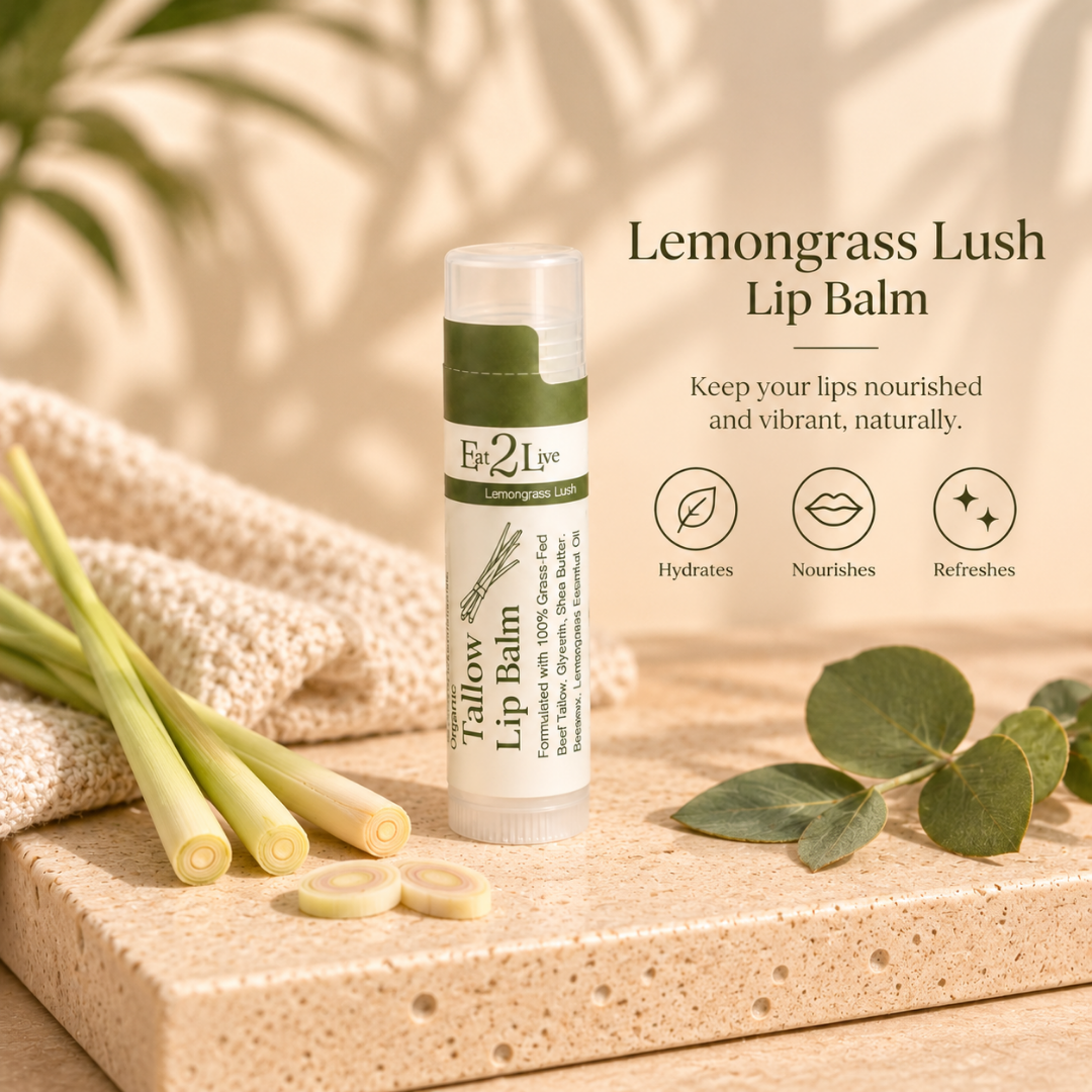 Lemongrass Lush Lip Balm - Eat 2 Live