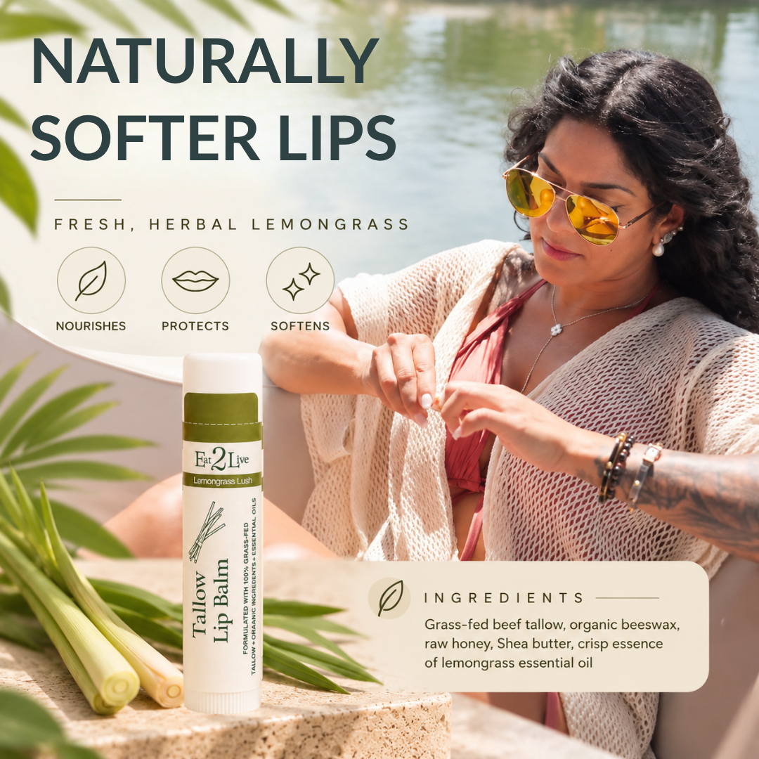 Lemongrass Lush Lip Balm - Eat 2 Live