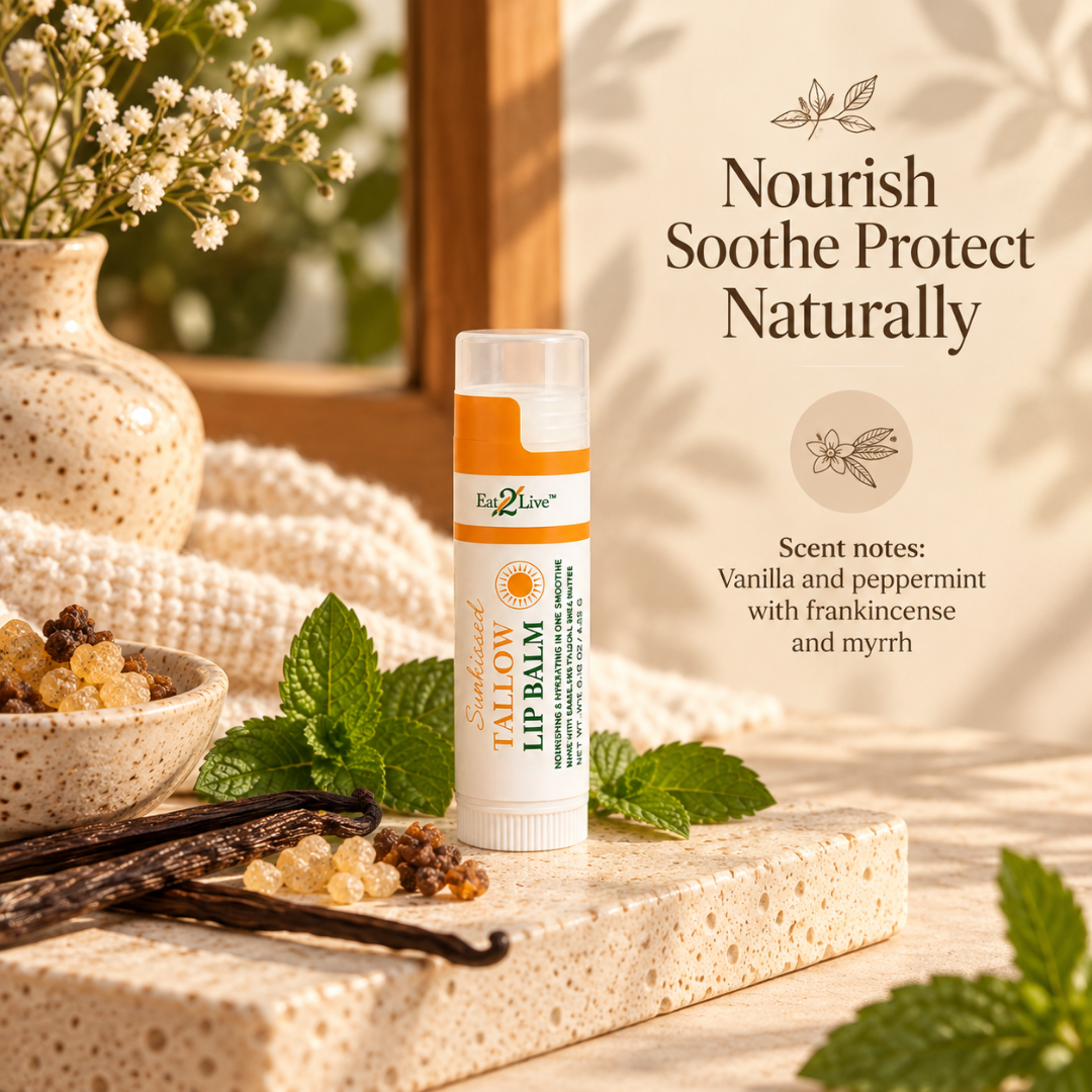 Sunkissed Tallow Lip Balm - Eat 2 Live