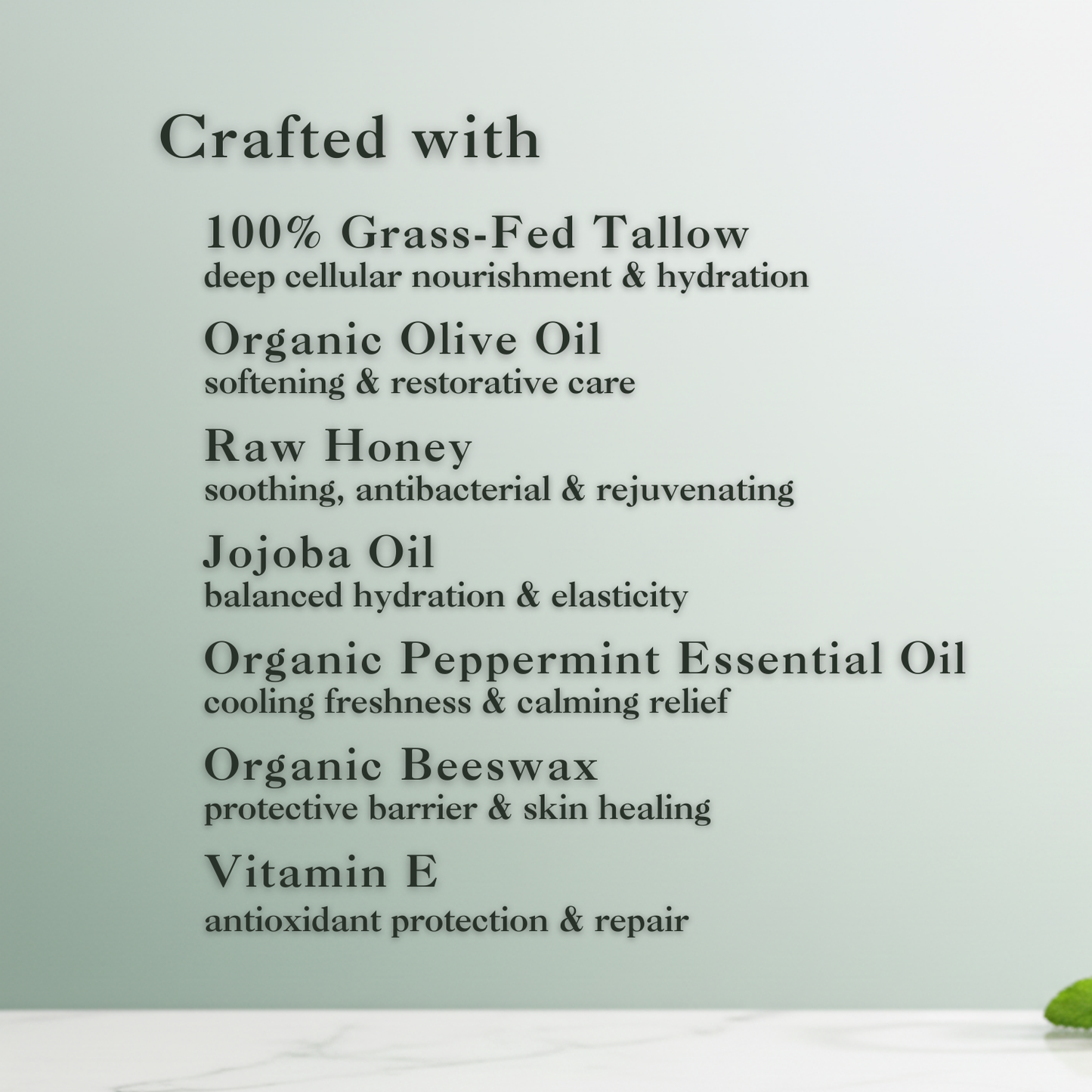 Minty Oasis Whipped Tallow Balm - Eat 2 Live