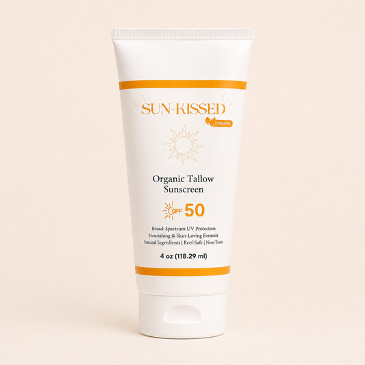 SunKissed Organic Tallow Sunscreen SPF 50 4 oz - Eat 2 Live