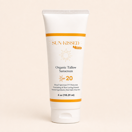 SunKissed Organic Tallow Sunscreen SPF 20 4 oz - Eat 2 Live