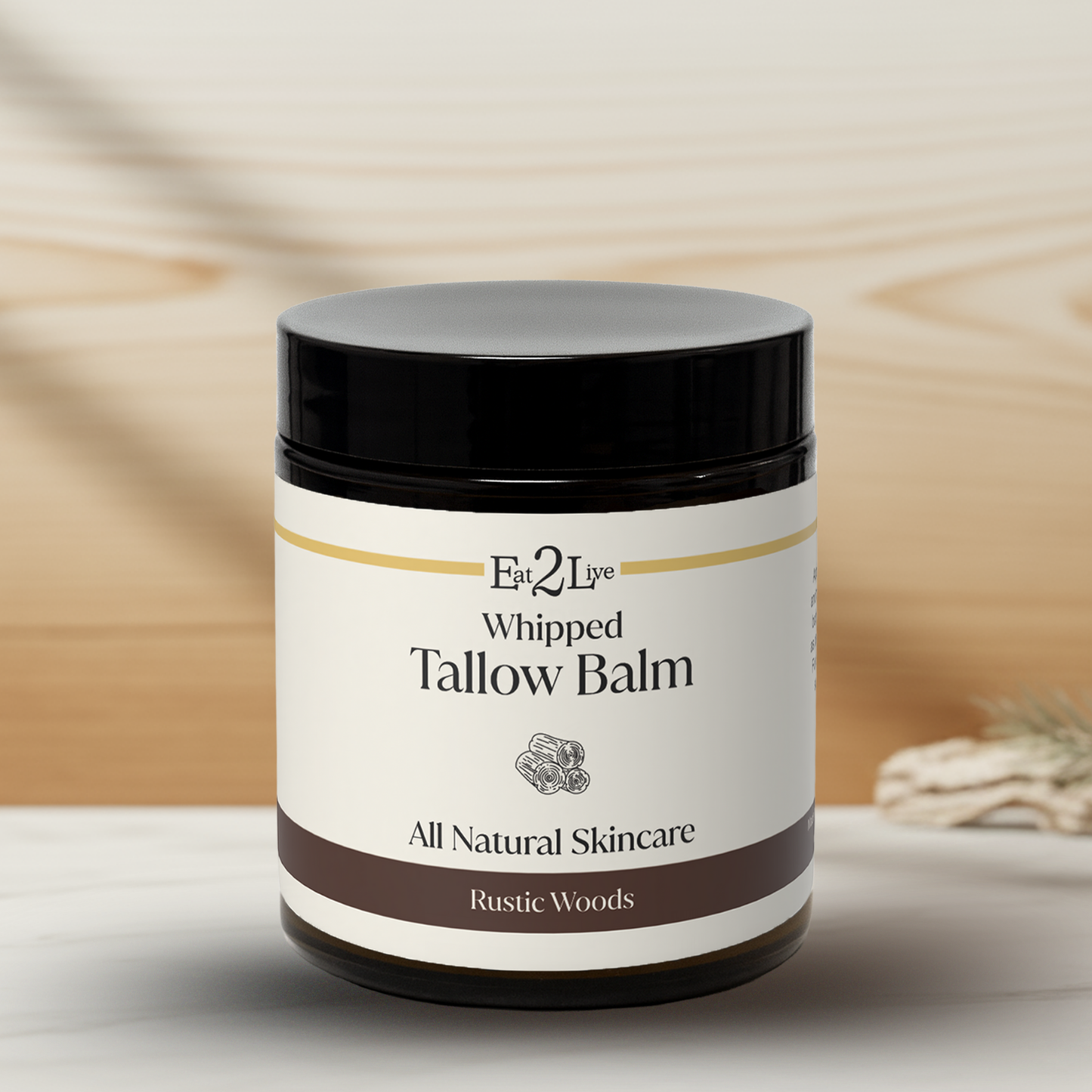 Rustic Woods Whipped Tallow Balm - Eat 2 Live