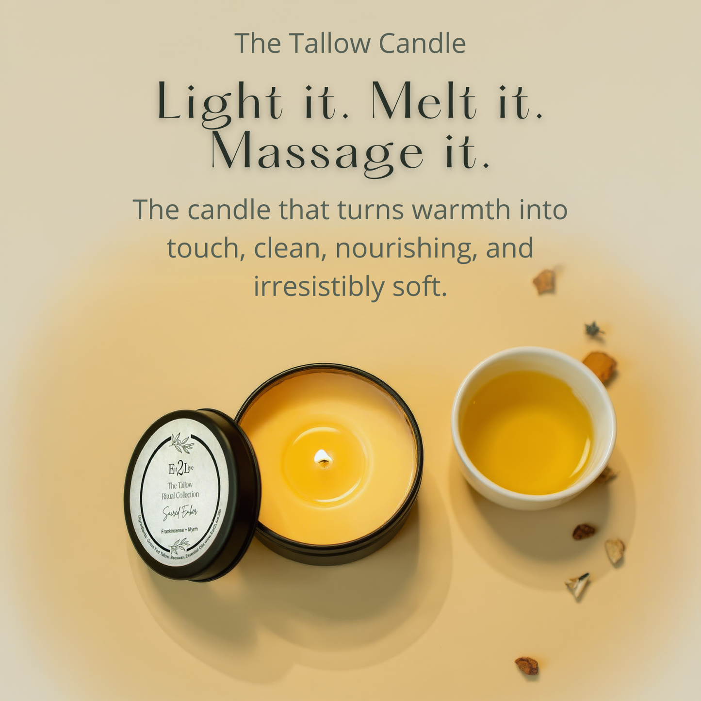Sacred Ember — The Tallow Candle - Eat 2 Live