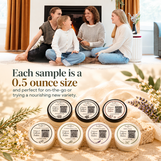 7-Piece Whipped Tallow Balm Complete Sample Set - Eat 2 Live