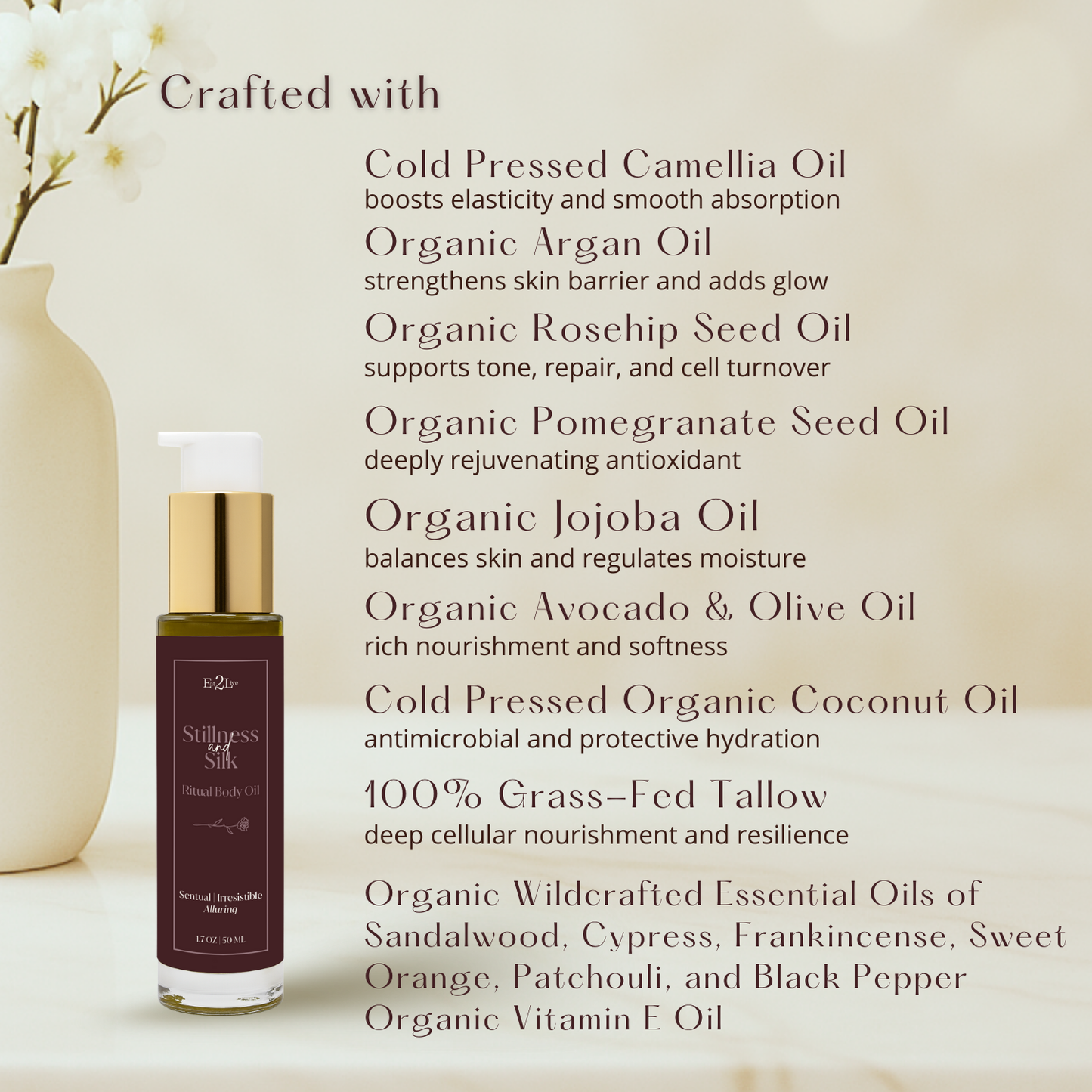 Stillness & Silk – Luxurious Body & Massage Oil