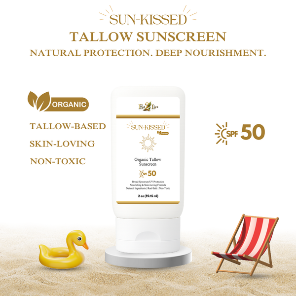 SunKissed Organic Tallow Sunscreen SPF 50 2 oz - Eat 2 Live