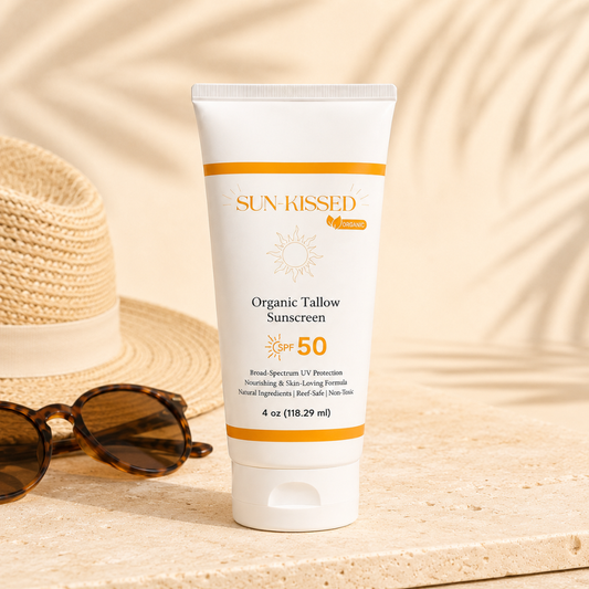 SunKissed Organic Tallow Sunscreen SPF 50 4 oz - Eat 2 Live