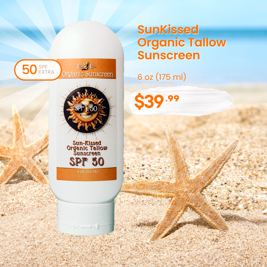 SunKissed Organic Tallow Sunscreen SPF 50 2 oz