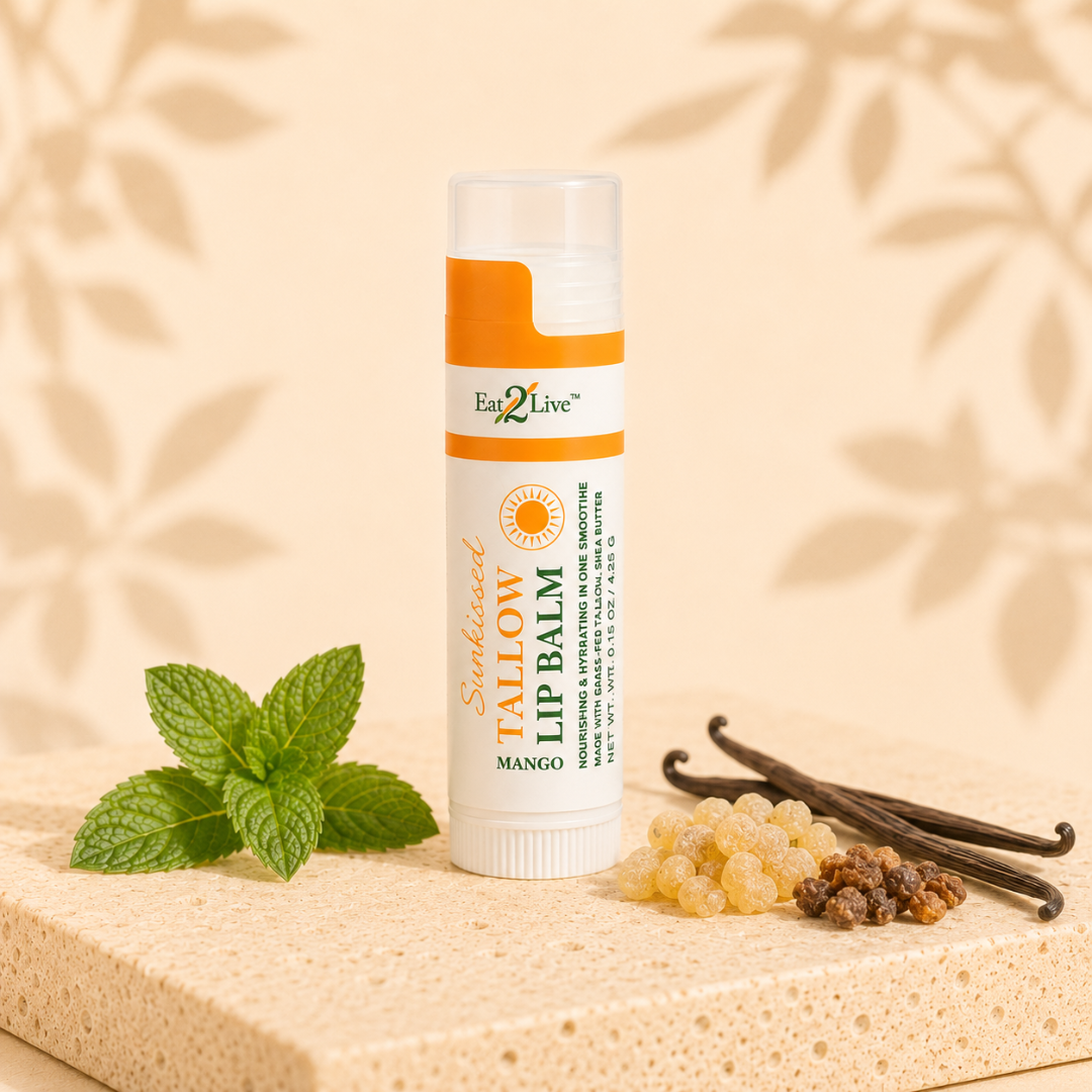 Sunkissed Tallow Lip Balm - Eat 2 Live