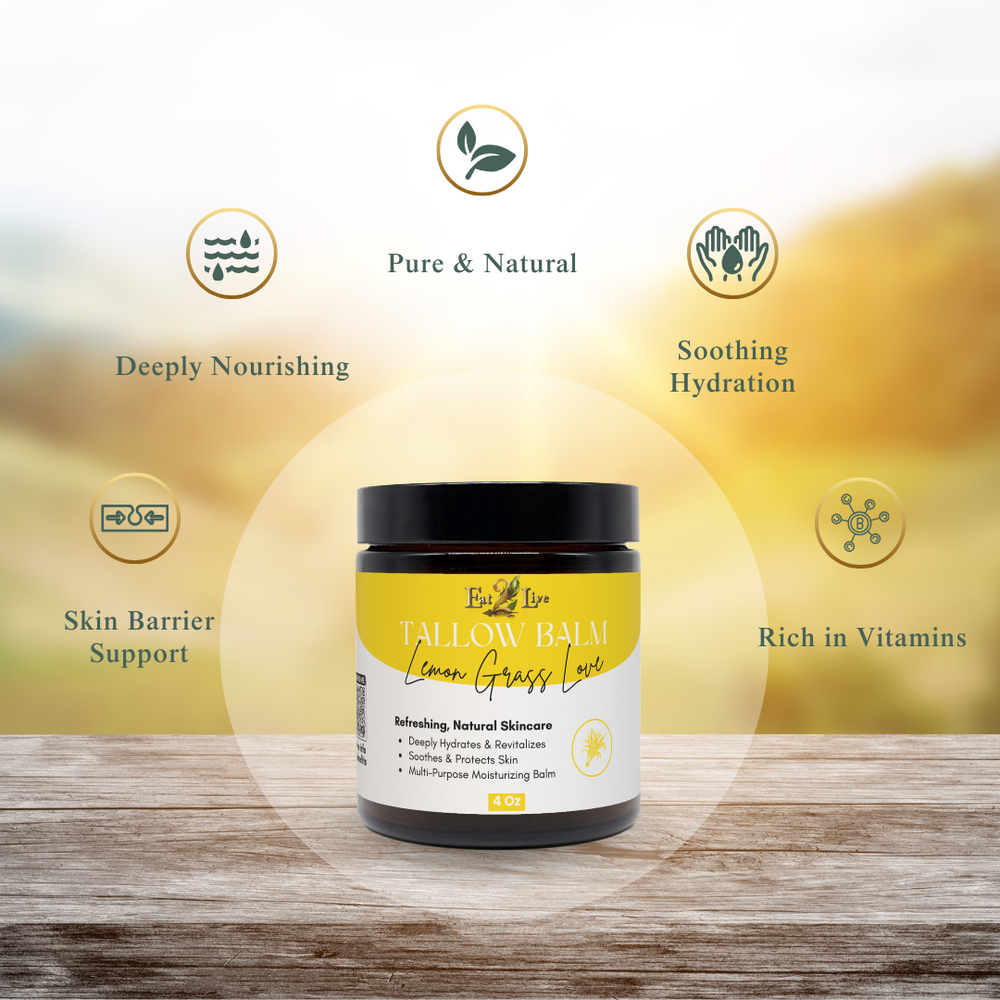 Lemon Grass Love Whipped Tallow Balm - Sample Size (0.5 oz)