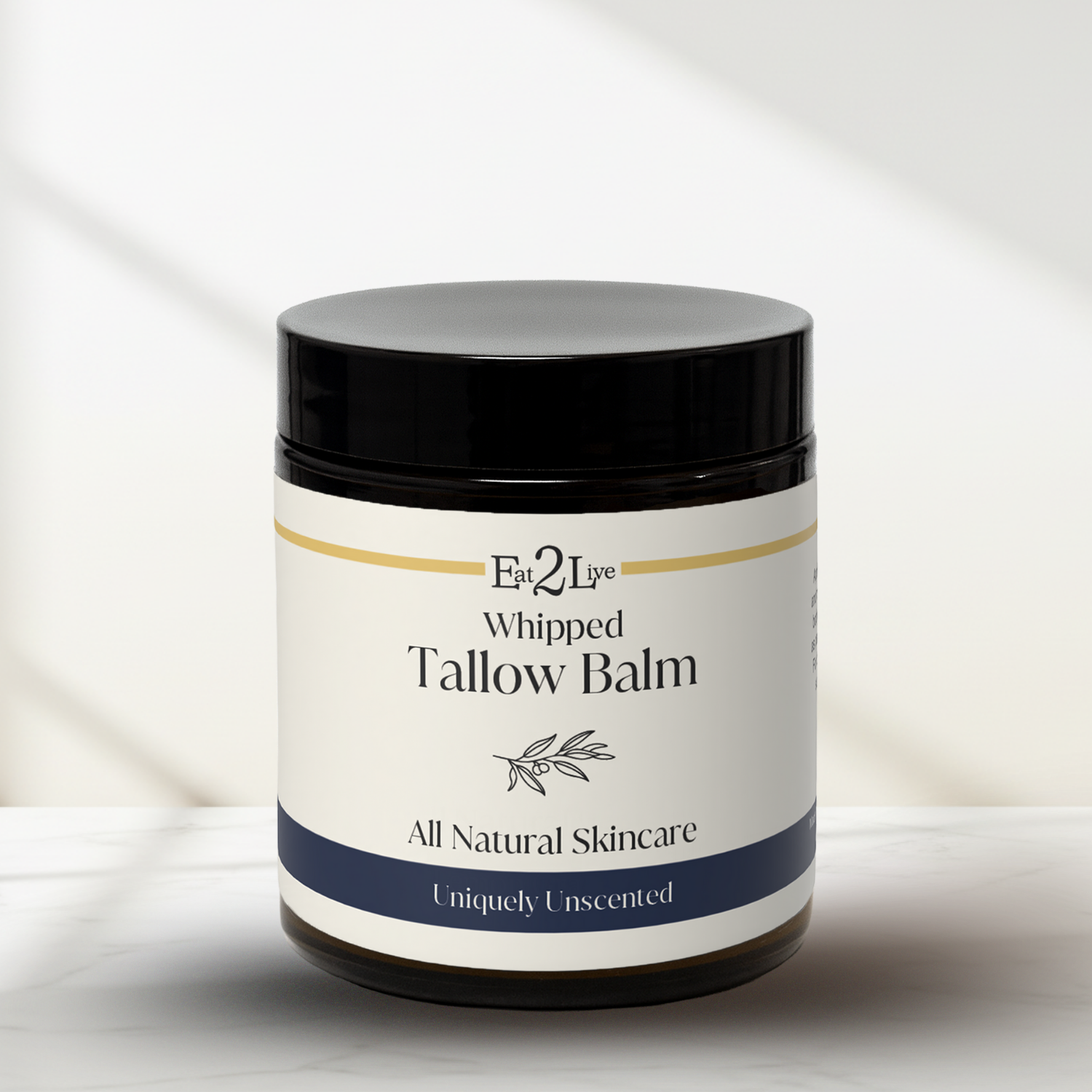Uniquely Unscented Whipped Tallow Balm - Eat 2 Live