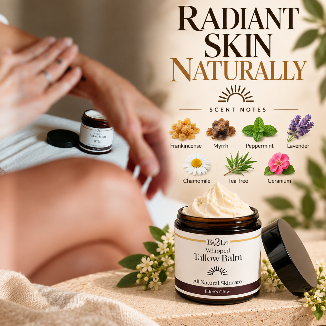 Eden’s Glow Whipped Tallow Balm - Eat 2 Live