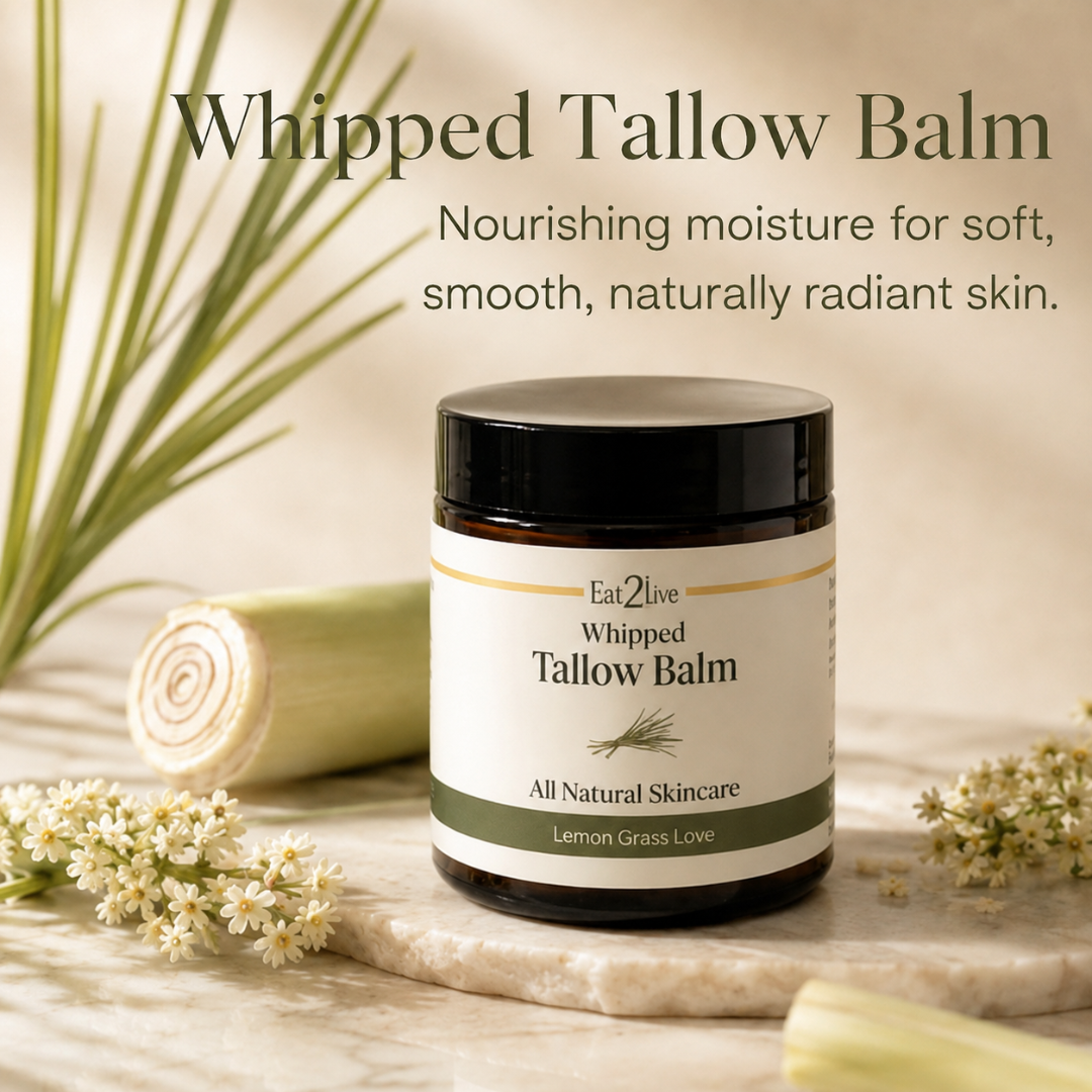 Lemon Grass Love Whipped Tallow Balm - Eat 2 Live