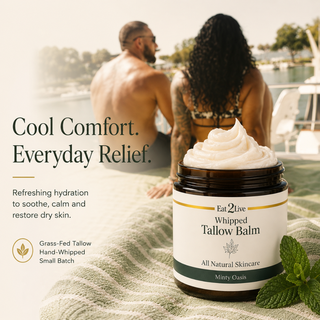 Minty Oasis Whipped Tallow Balm - Eat 2 Live