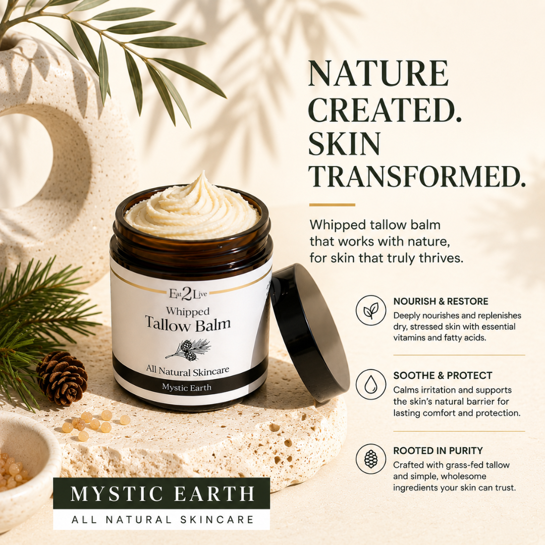 Mystic Earth Whipped Tallow Balm - Eat 2 Live
