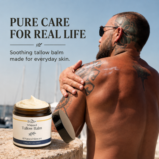 Uniquely Unscented Whipped Tallow Balm - Eat 2 Live