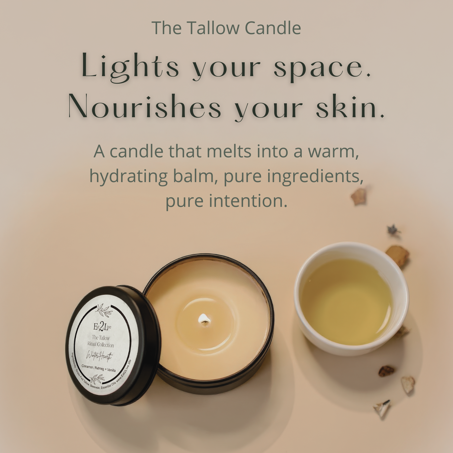 Winter Hearth — The Tallow Candle - Eat 2 Live